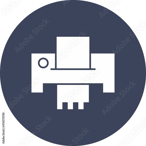 Paper Shredder Glyph Circle Vector Icon Design