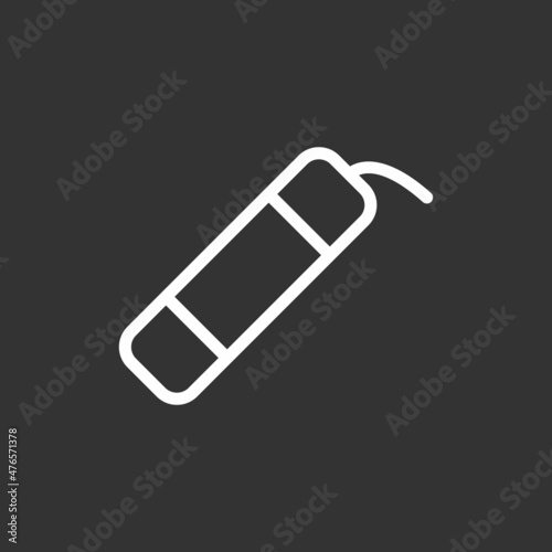 Dynamite Line Inverted Vector Icon Design