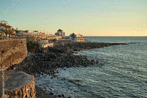 Evening sunset in La Caleta, Costa Adeje, Tenerife