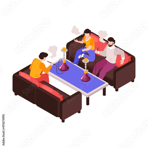 Hookah Bar Friends Composition