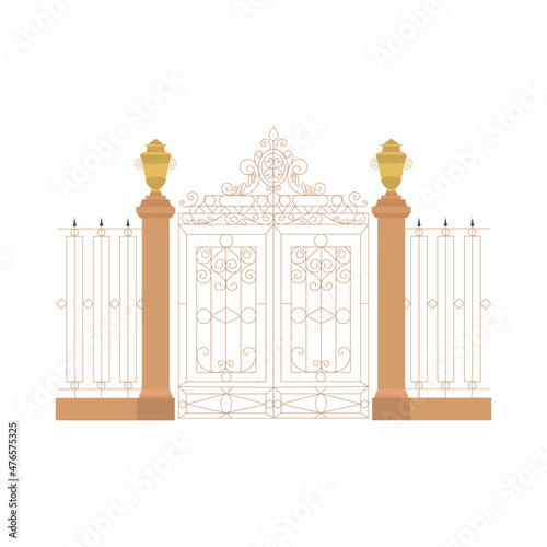 Medieval Gate Vintage Composition