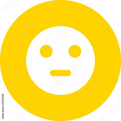 Surprised Glyph Circle Vector Icon Design
