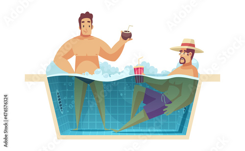 Aquapark Bath Tub Composition