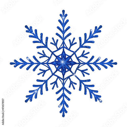 Blue Snowflake Ornament Composition