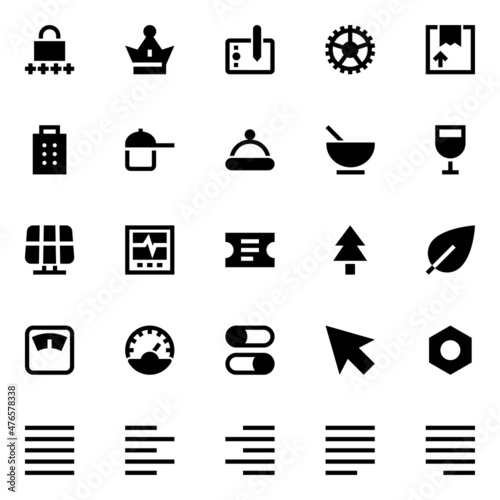 Glyph icons for user interface.