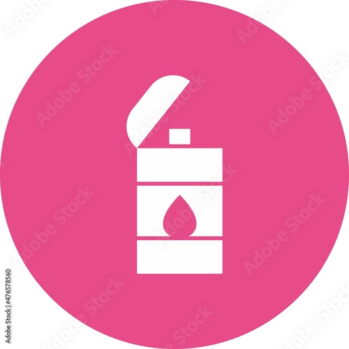 Lighter Glyph Circle Vector Icon Design