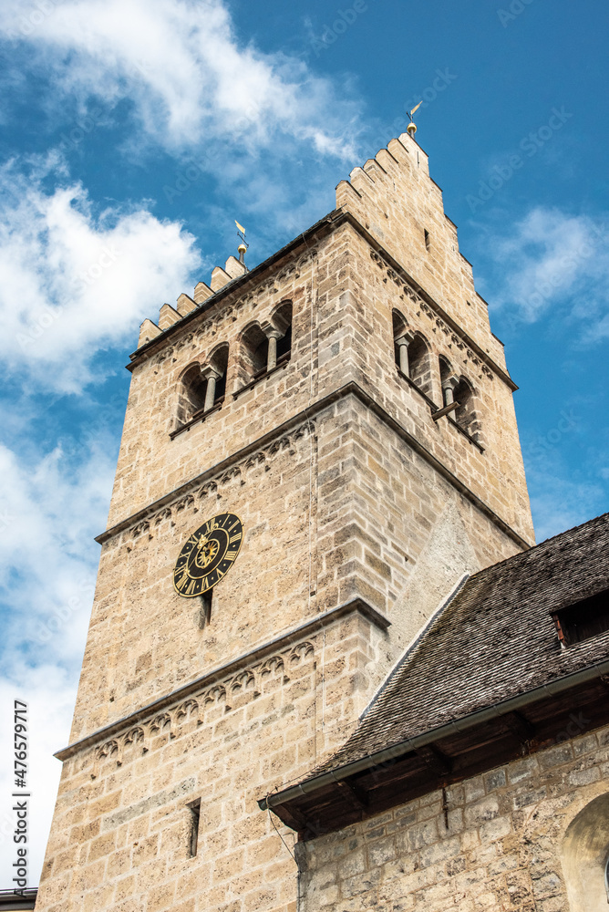 Old romanesque church Saint Hippolyth in the center of Zell am See