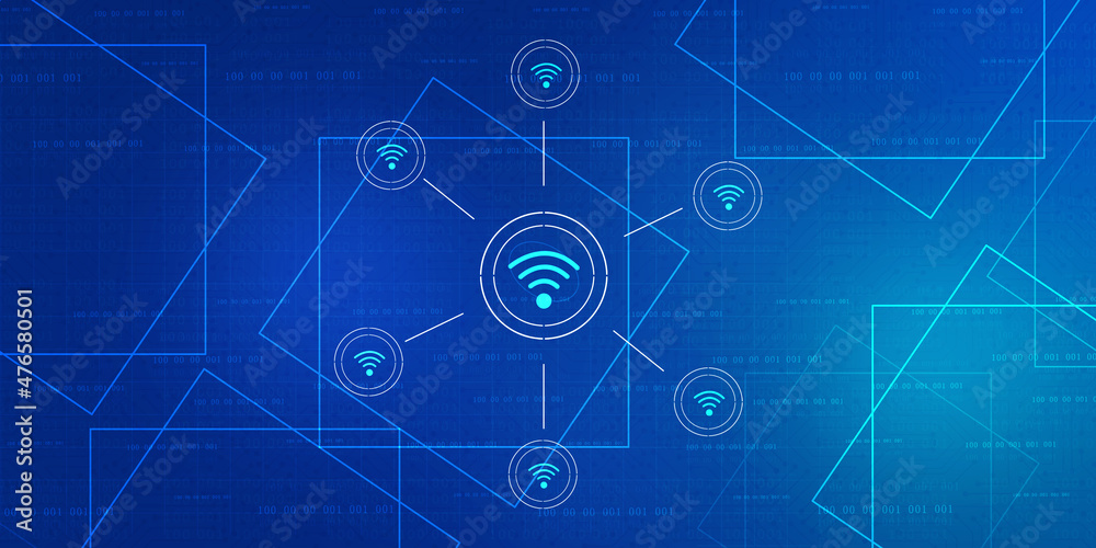 2d illustration WiFi symbol sign 2d illustration WiFi symbol sign
