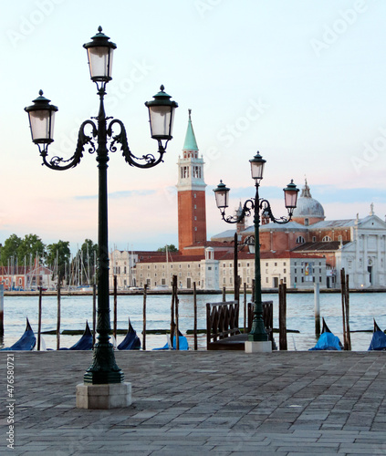 Beautiful lampposts in Venice Italy.