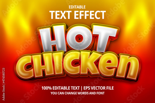 hot chicken editable text effect