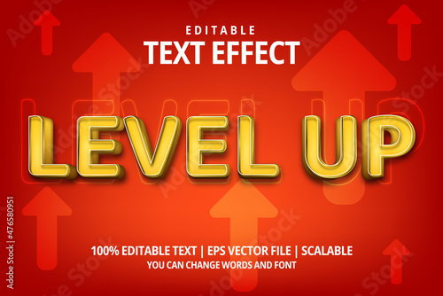 level up editable text style effect