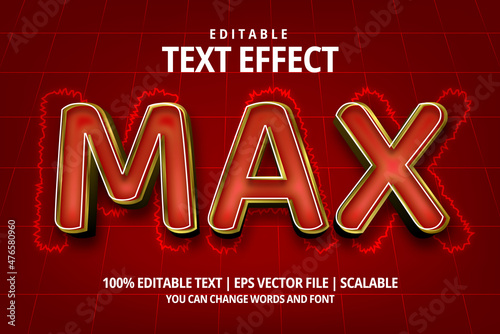 max editable text effect photo