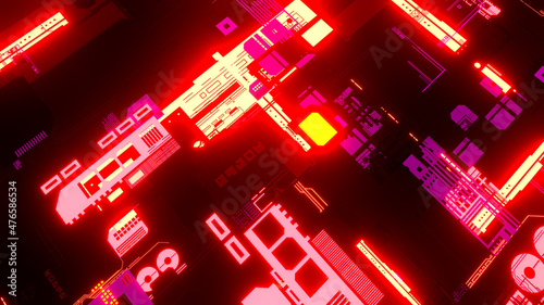 Abstrakte Formen und Linien, geometrisches 3D Design, Illustration, Hintergrund, Druckvorlage