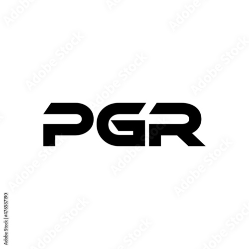 PGR letter logo design with white background in illustrator, vector logo modern alphabet font overlap style. calligraphy designs for logo, Poster, Invitation, etc. photo