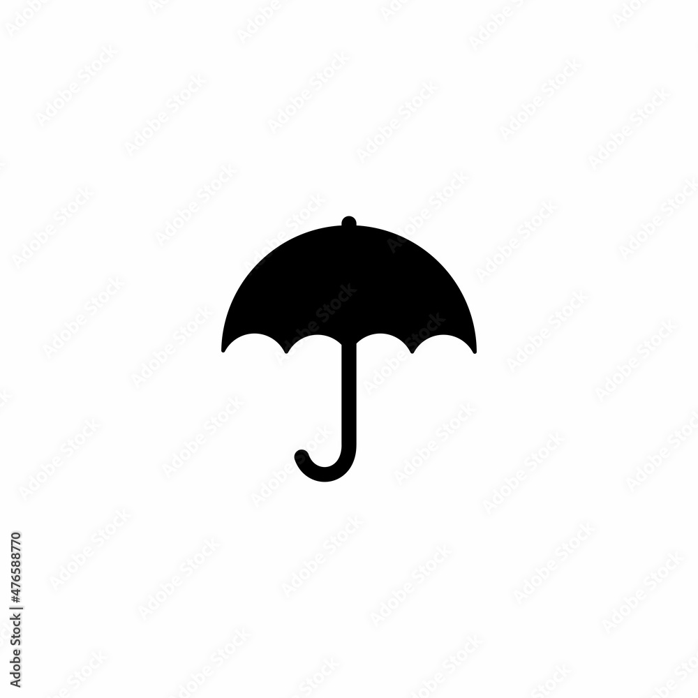 Umbrella simple flat icon vector illustration