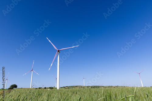 Wind farm and wind turbines