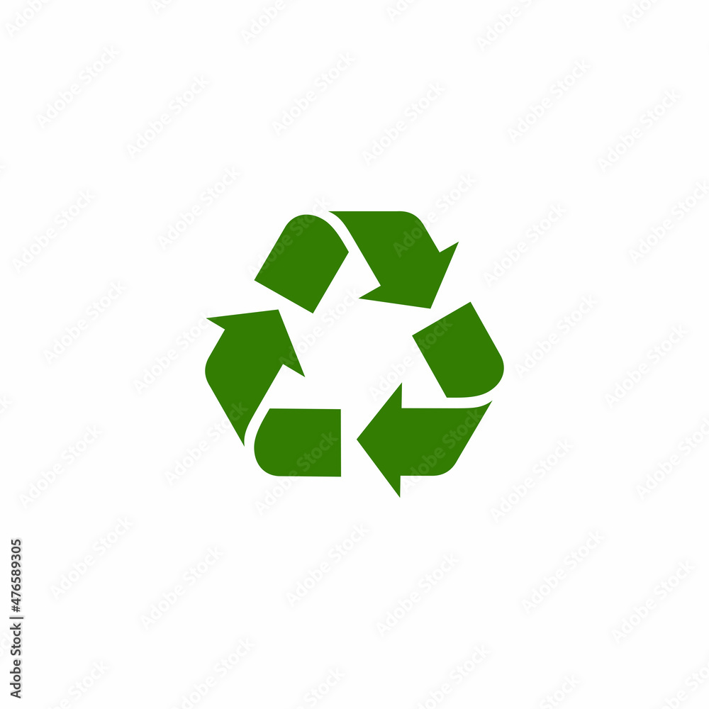 Recycle simple flat icon symbol vector illustration Recycle simple flat icon symbol vector illustration