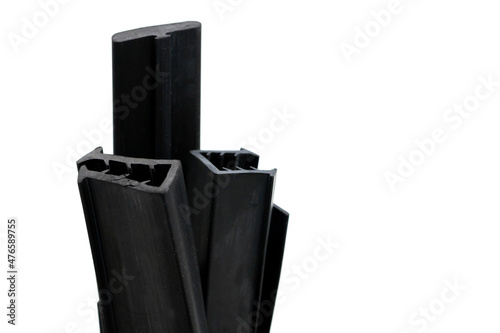 Rubber Epdm rubber profile bundle, on white background