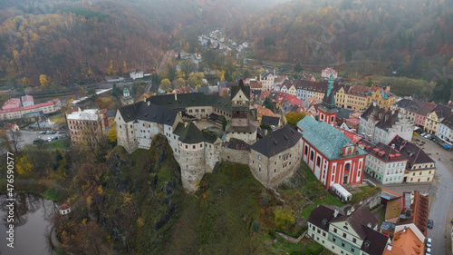 Czech Castle Loket in the morning