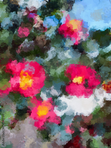 colorful flowers abstract