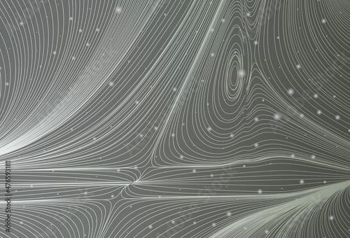 Light Gray vector background with spots, curve lines.
