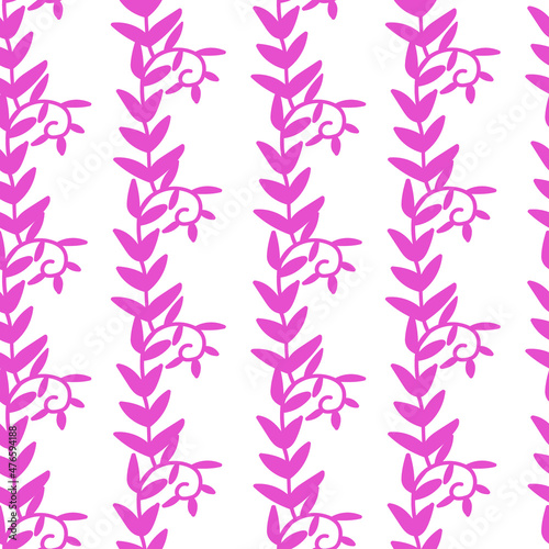 Seamless vector pattern with flowers for valentine's day in the trending color pink. Abstract, animalistic, minimalist hand drawn print. Designs for textiles, fabric, wrapping paper, packaging.