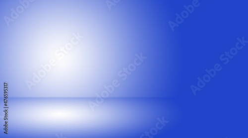 Blue gradient studio room used for your background and product display.