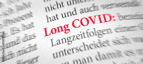 Foto Wörterbuch mit dem Begriff Long COVID