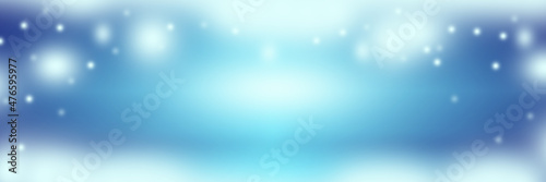 white snow blue abstract background. blurred beautiful shiny christmas lights