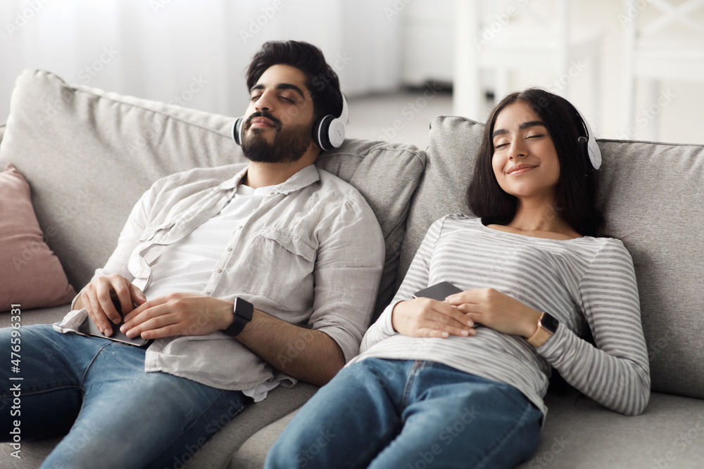Free time for relax, rest at home, audio app at home Free time for relax, rest at home, audio app at home