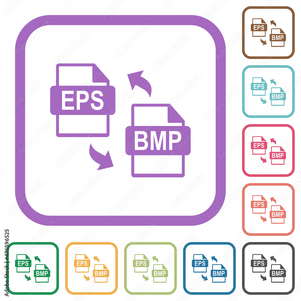 EPS BMP file conversion simple icons