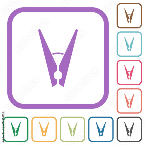Clothespin simple icons