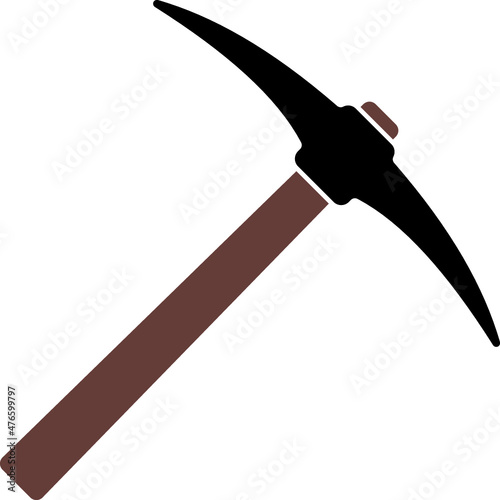 Vector illustration of the pickaxe sign