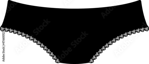 Vector illustration of the woman underwear silhouette