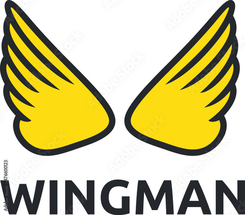 Vector illustration of the wingman photo