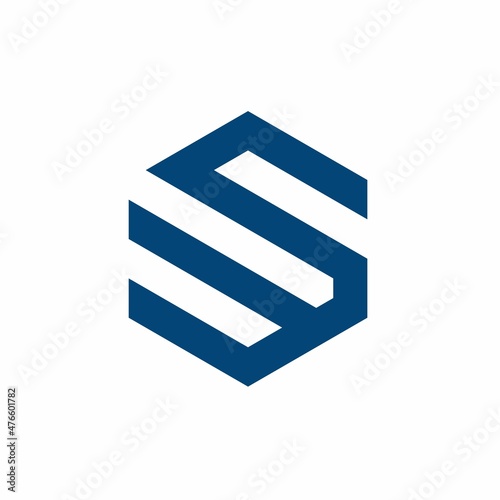 Hexagon initial SE logo design © LuLu