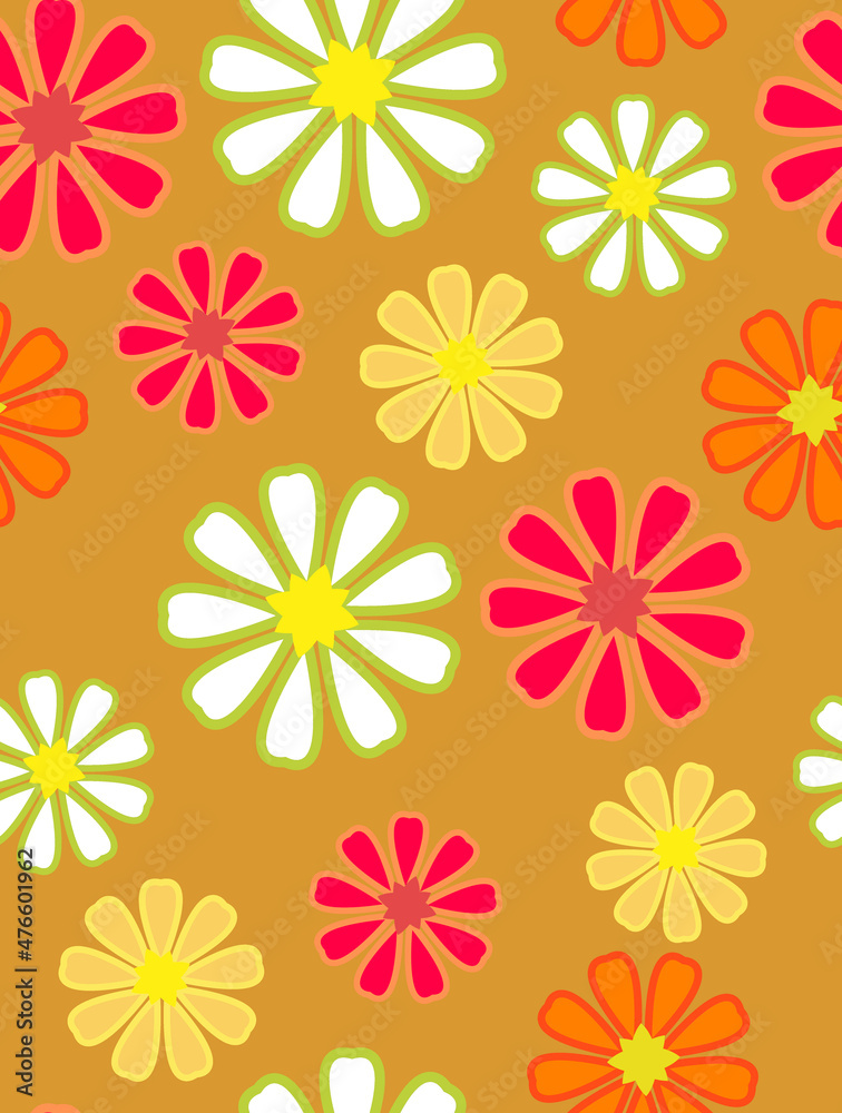 Abstract Colorful Digital Flowers Seamless Pattern Trendy Stylish Color Combinations Perfect for Allover Fabric Print or Wrapping Paper Abstract Colorful Digital Flowers Seamless Pattern Trendy Stylish Color Combinations Perfect for Allover Fabric Print or Wrapping Paper
