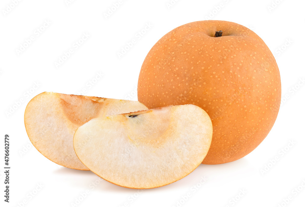 snow pear isolated on white background snow pear isolated on white background