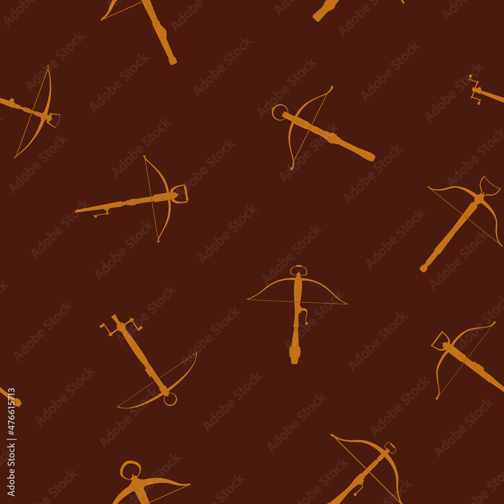 Seamless pattern with ancient Crossbows for your project Seamless pattern with ancient Crossbows for your project