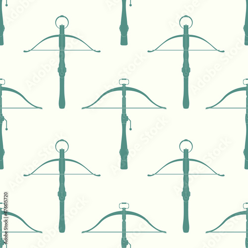 Fototapeta Seamless pattern with ancient Crossbows for your project