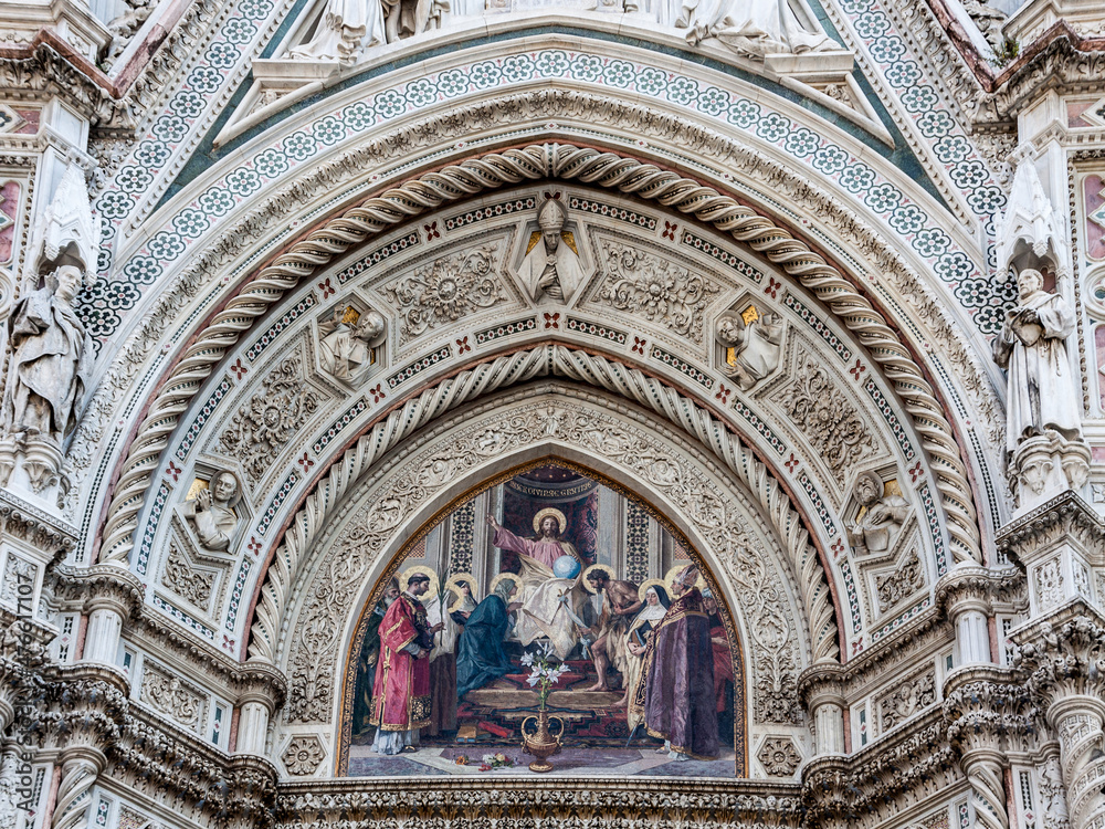 Fototapeta premium Spectacular facade of the Florence Cathedral