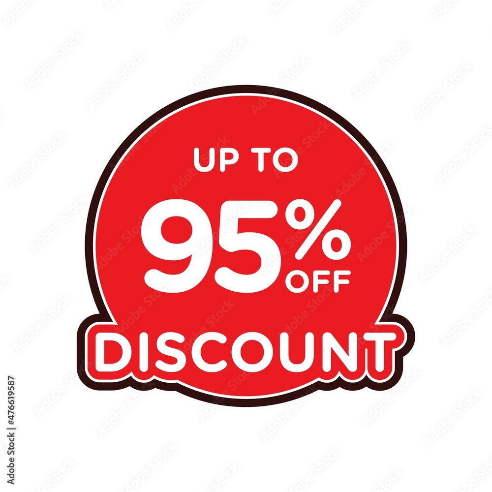 Special offers up to 95 percent off, banner templates, special offer sales promotions. vector template illustration Special offers up to 95 percent off, banner templates, special offer sales promotions. vector template illustration