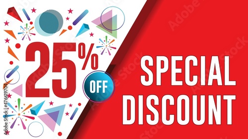 Special offers up to 25 percent off, banner templates, special offer sales promotions. vector template illustration