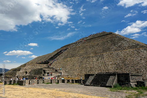 The Pyramid of the Sun in Teotihuacan ruins, Mexico photo