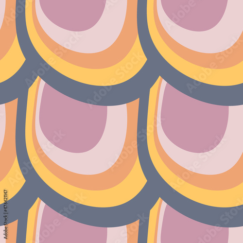 Illustration A seamless pattern on a square background - the scales of a fish, mermaid or dragon. Design element