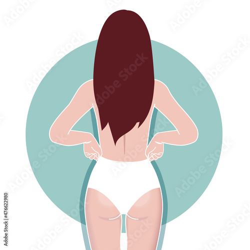 Woman body bottom measure