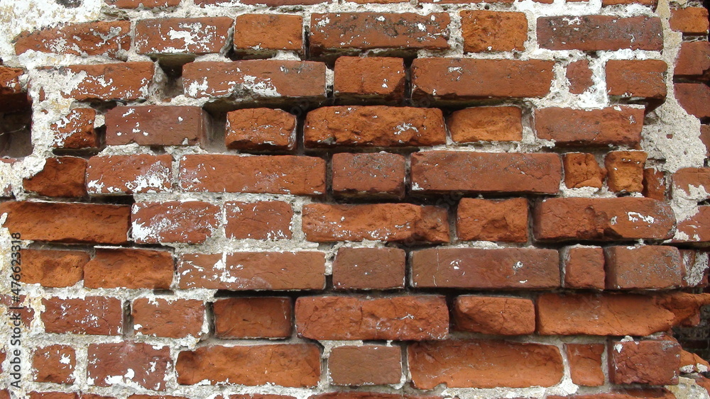 Obraz premium abandoned red brick ruins