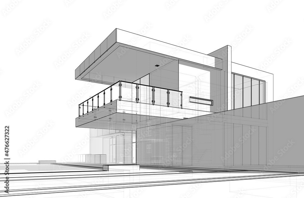 Fototapeta premium sketch of a house