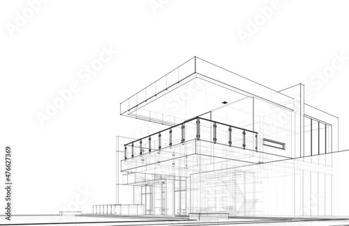 sketch of building