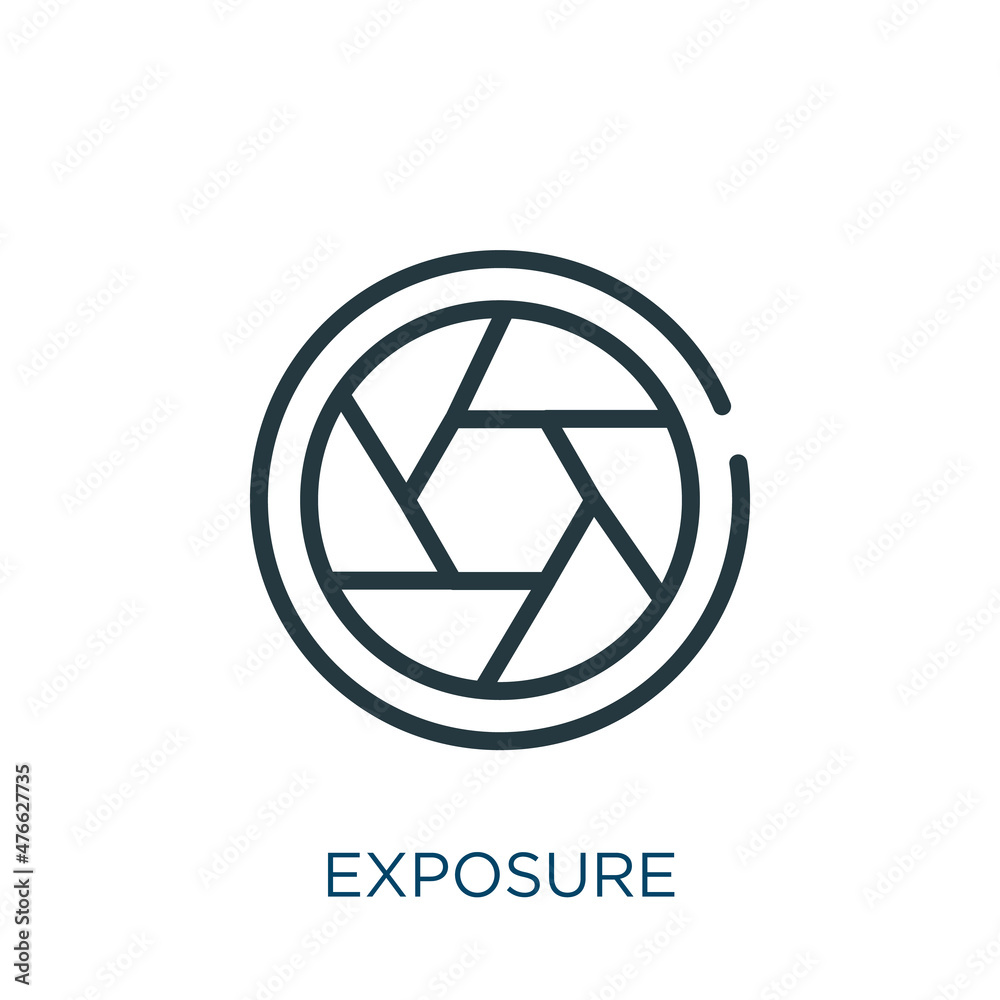 exposure thin line icon. photography, digital linear icons from ...